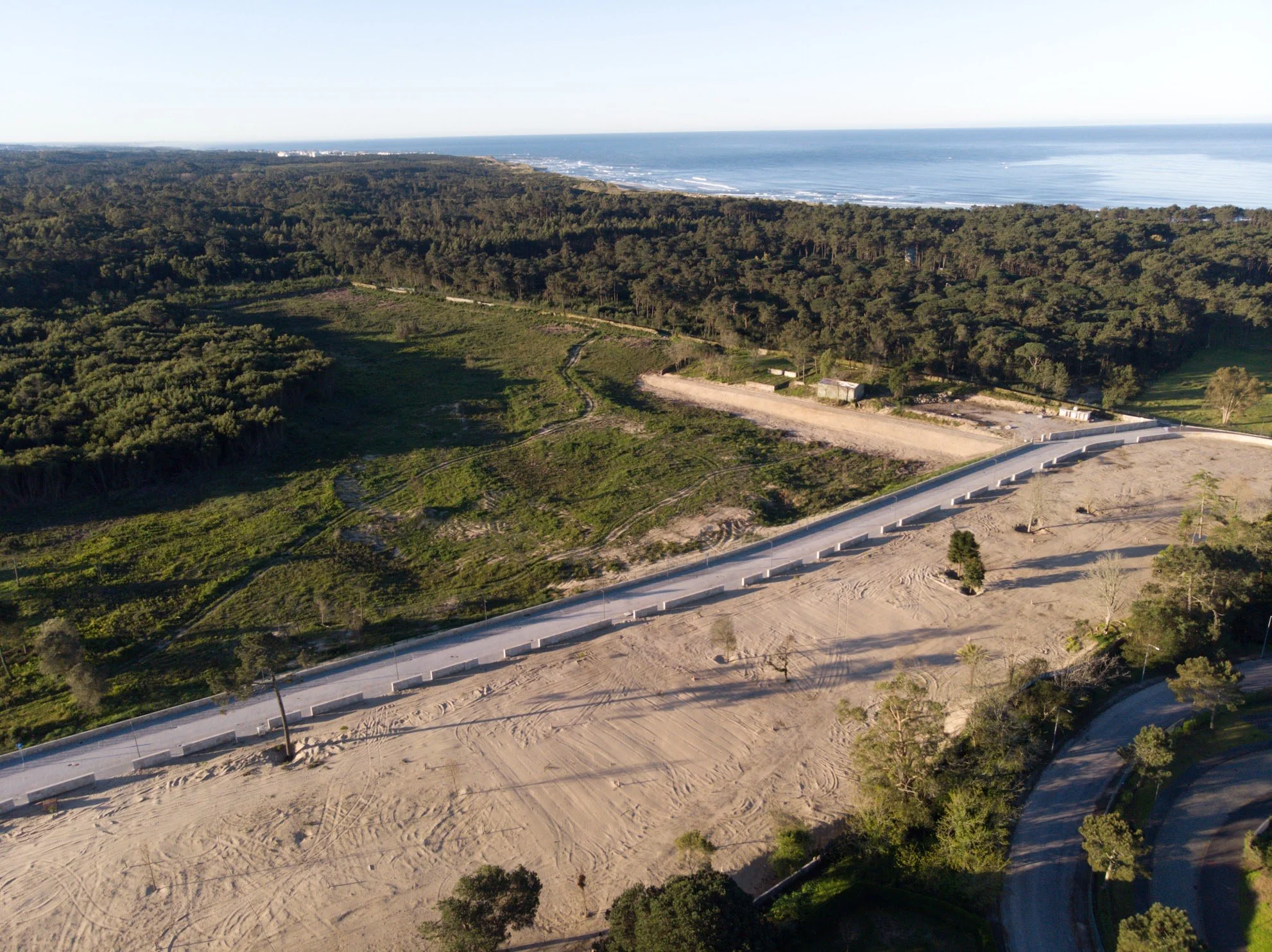 Vista aérea dos lotes e arruamentos